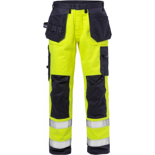 Palosuojatut high vis rakentajan housut lk 2 2584 FLAM