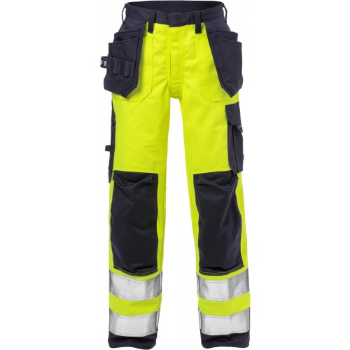 Palosuojatut high vis rakentajan housut naisten lk 2 2589 FLAM