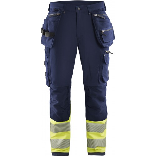 Highvis riipputaskuhousut 4-way stretch