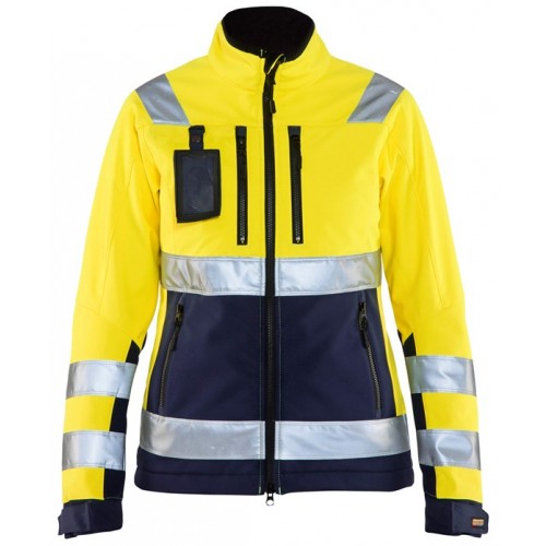 Naisten highvis softshelltakki